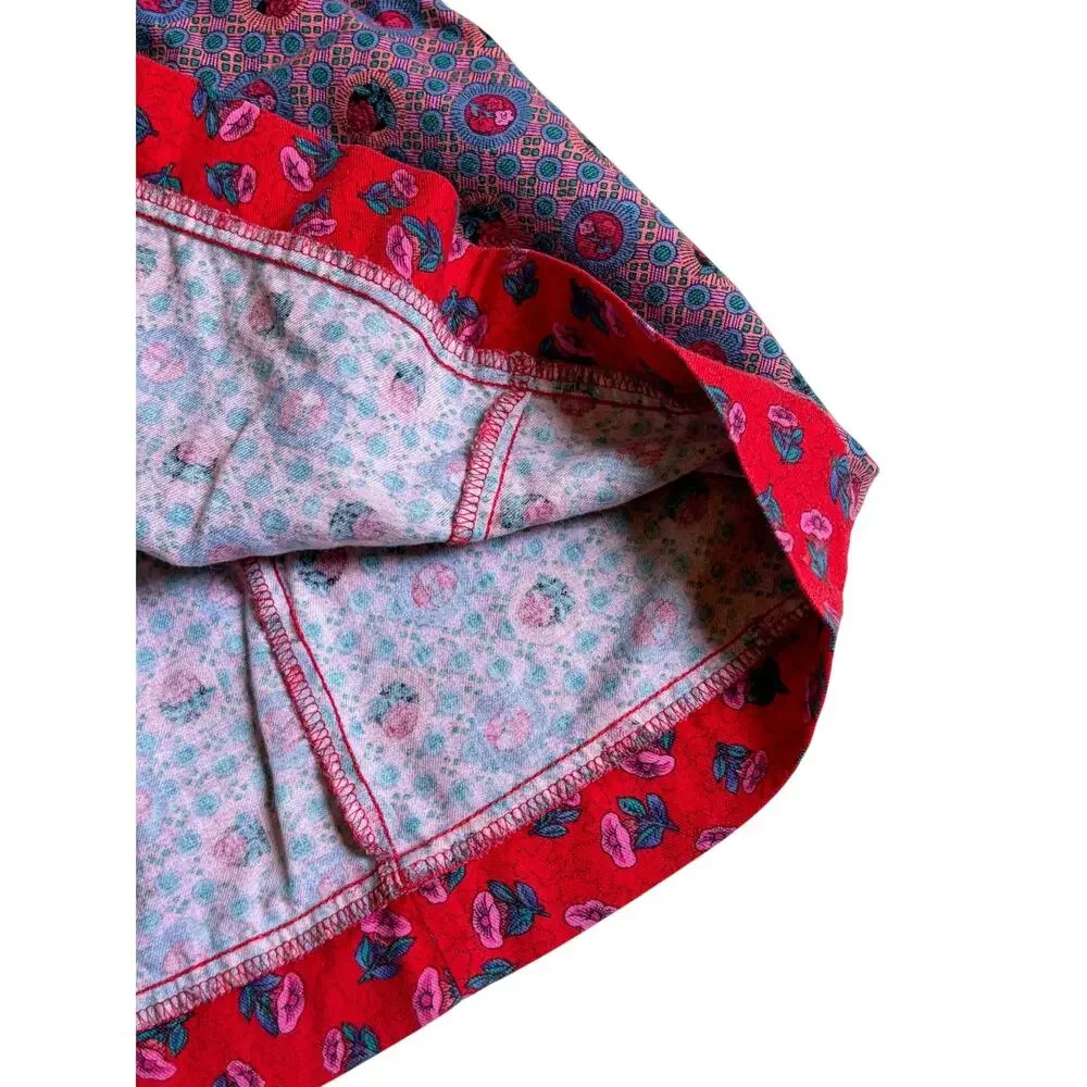 Mousefeathers Vintage Patchwork Dress (Red & Blue) - Size 6